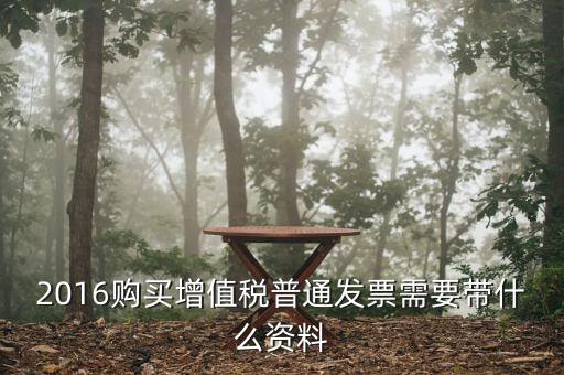 2016領(lǐng)發(fā)票需要帶什么，2016購(gòu)買(mǎi)增值稅普通發(fā)票需要帶什么資料