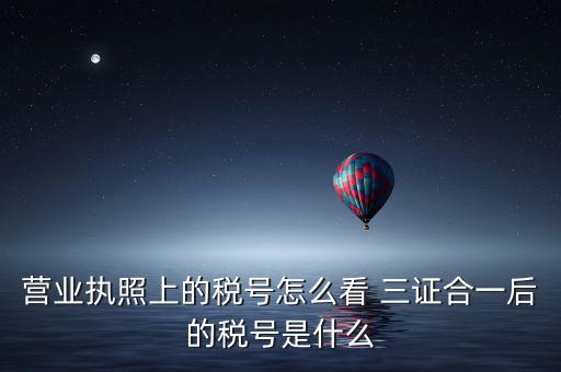 企業(yè)三證合一后稅號是什么，三證合一后企業(yè)的納稅人識別號是哪個