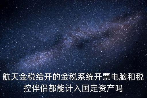 航天金稅給開的金稅系統(tǒng)開票電腦和稅控伴侶都能計(jì)入國(guó)定資產(chǎn)嗎