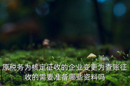 原稅務為核定征收的企業(yè)變更為查賬征收的需要準備哪些資料嗎