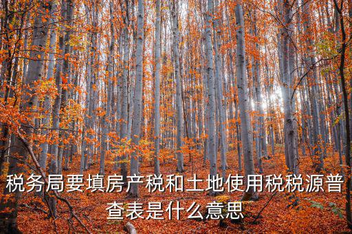 國(guó)稅局普查什么意思，最近稅務(wù)普查是什么