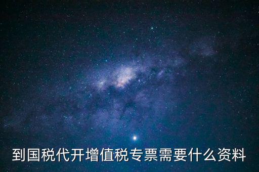到國(guó)稅代開增值稅專票需要什么資料