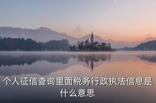 稅務(wù)負(fù)面清單指什么，個人征信查詢里面稅務(wù)行政執(zhí)法信息是什么意思