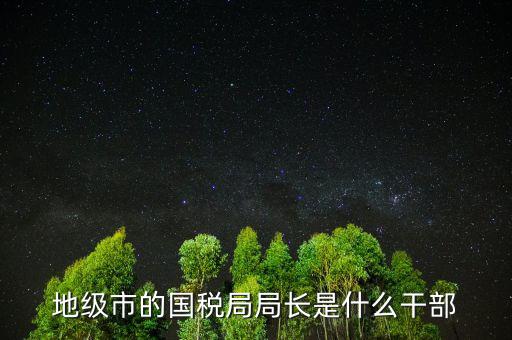 福州國稅局長什么級(jí)別，地級(jí)市的國稅局局長是什么干部