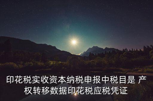 什么是應稅憑證，印花稅實收資本納稅申報中稅目是 產(chǎn)權轉移數(shù)據(jù)印花稅應稅憑證