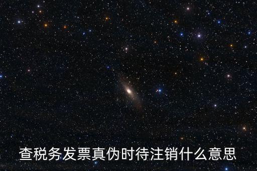 查稅務(wù)發(fā)票真?zhèn)螘r(shí)待注銷(xiāo)什么意思