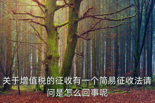 為什么簡易征收增值稅，增值稅簡易征收