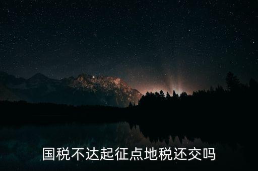不達(dá)起征點什么意思，小規(guī)模不達(dá)起征點的是否計提印花稅