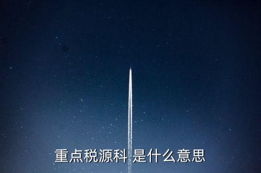 為什么要填重點稅源表，重點稅源的介紹