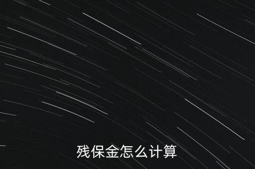 殘保金是什么意思，公司就一個人工資是800元月請問交多少殘保金
