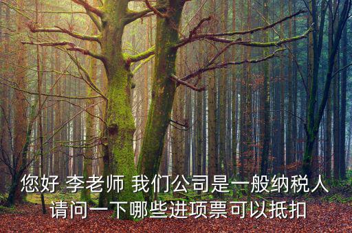 一般納稅人什么抵扣進(jìn)項稅，請問一般納稅人哪些項目可以進(jìn)項抵扣能詳細(xì)解答嗎