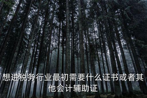進(jìn)稅務(wù)局需要什么證件，想進(jìn)稅務(wù)行業(yè)最初需要什么證書