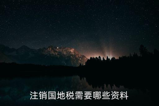 注銷國(guó)地稅需要哪些資料