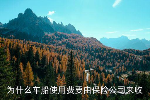 保險公司為什么代收車船費，為什么車船使用費要由保險公司來收