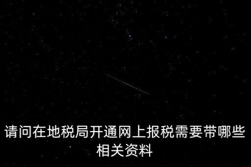 網(wǎng)上申報(bào)地稅需要什么，一般納稅人網(wǎng)上申報(bào)地稅上要報(bào)哪些稅