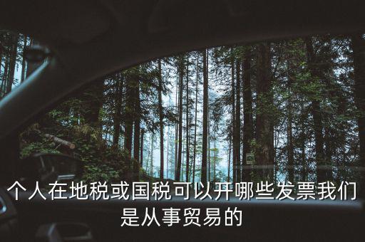 個(gè)人能去地稅代開(kāi)什么票，個(gè)人可以去地稅開(kāi)票嗎每一種行業(yè)都可以嗎哪種稅率最低