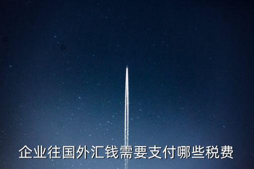 對外支付要交什么稅，企業(yè)往國外匯錢需要支付哪些稅費(fèi)