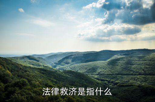 法律救濟是指什么