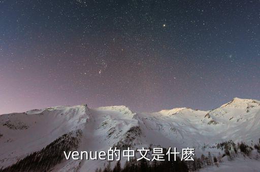 epevenue是什么，Venue是什么意思