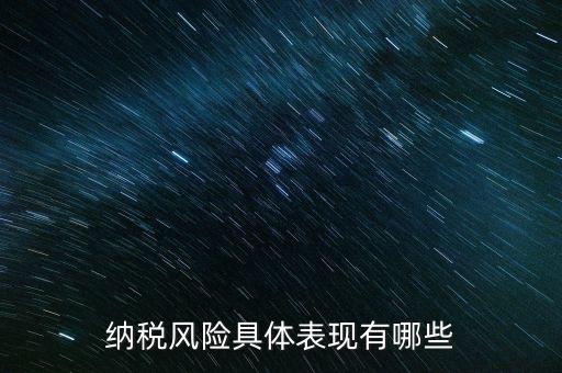 風(fēng)險(xiǎn)納稅人是什么，稅務(wù)風(fēng)險(xiǎn)工作人員崗位職責(zé)