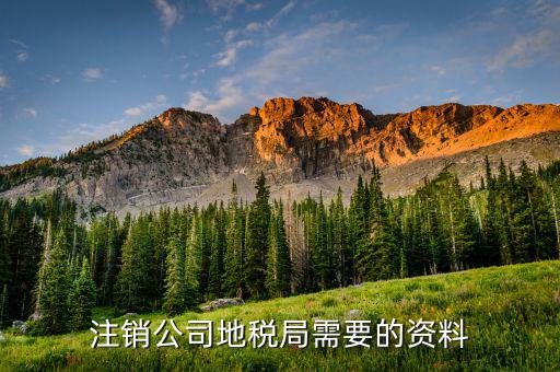 地稅銷戶需要什么資料，注銷公司地稅局需要的資料