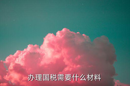 國(guó)稅局交稅要什么證件，辦理國(guó)稅需要什么材料