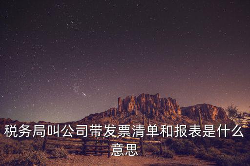 發(fā)票清單是什么意思，稅務局叫公司帶發(fā)票清單和報表是什么意思