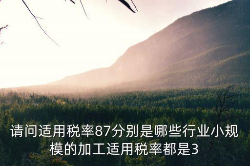 什么叫適用稅率，稅率是什么