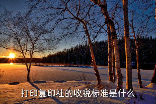 打字復印交什么稅，打印復印社的收稅標準是什么
