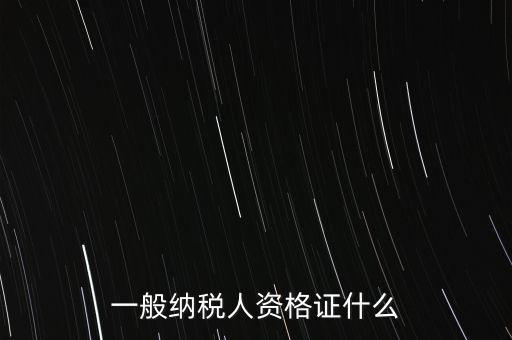 一般納稅人的資格證明是什么，一般納稅人的認(rèn)定資格是什么