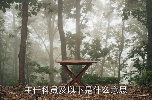 稅務(wù)局主任科員是什么，局級(jí)單位里的主任科員是什么級(jí)別