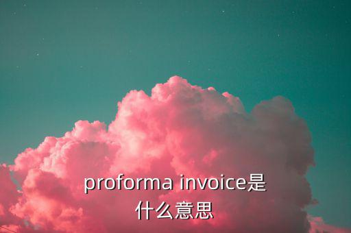 稅收營商環(huán)境是什么意思，proforma invoice是什么意思