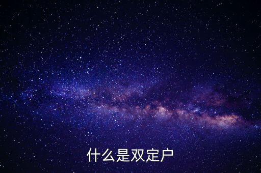 國(guó)稅雙定戶是什么意思，單位中什么是雙定戶