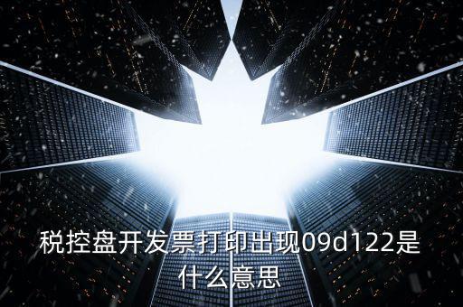 發(fā)票09d121什么意思，稅控盤(pán)開(kāi)發(fā)票打印出現(xiàn)09d122是什么意思