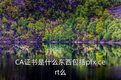 什么叫ca證書，什么事CA證書