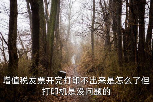為什么打印發(fā)票打不出來，增值稅發(fā)票開完打印不出來是怎么了但打印機是沒問題的