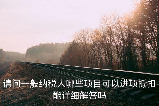 請問一般納稅人哪些項目可以進項抵扣能詳細(xì)解答嗎