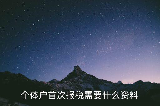 初次報(bào)稅需要什么2017，第一次納稅申報(bào)需帶什么資料