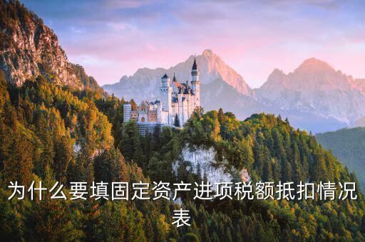 申報(bào)表固定資產(chǎn)進(jìn)項(xiàng)稅有什么作用，國(guó)稅報(bào)表中固定資產(chǎn)進(jìn)項(xiàng)稅報(bào)表