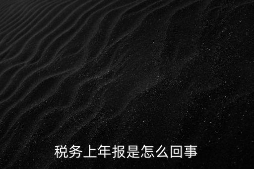 年稅申報是什么，國稅局需要的年報是什么