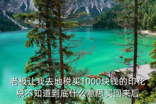 地稅印花稅什么意思，印花稅是什么意思