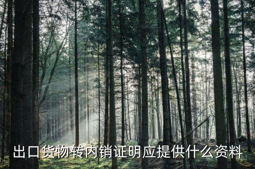 出口轉(zhuǎn)內(nèi)銷證明什么情況下開具，出口貨物轉(zhuǎn)內(nèi)銷證明應(yīng)提供什么資料