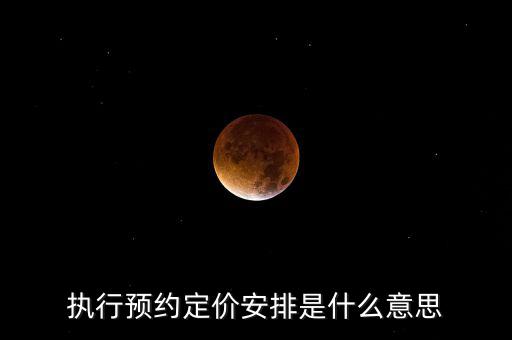 執(zhí)行預約定價安排是什么意思