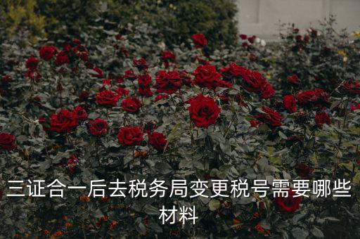 稅號變更需要什么合同，三證合一后去稅務(wù)局變更稅號需要哪些材料