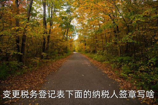 地稅申報納稅人簽章是什么意思，變更稅務(wù)登記表下面的納稅人簽章寫啥