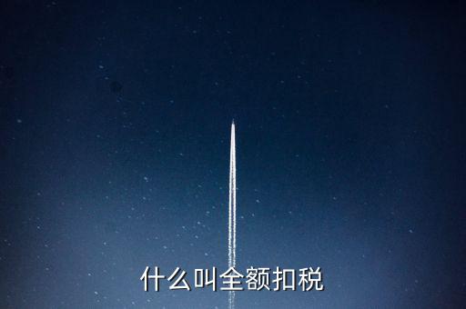 什么是全額納稅，請問地稅局說的個(gè)稅要全員全額交納是啥意思