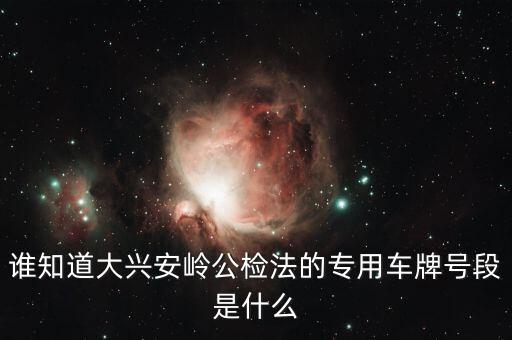 國家 公檢法 系統(tǒng)專用車輛是什么，誰知道大興安嶺公檢法的專用車牌號段是什么