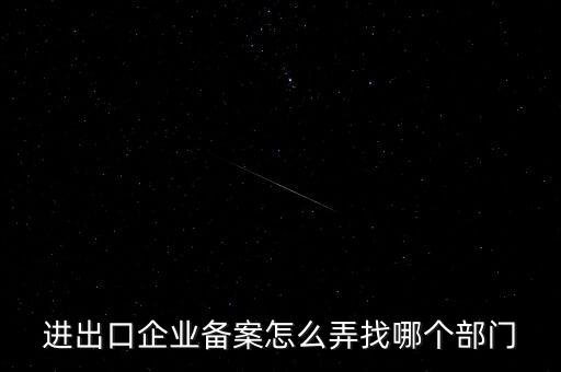 進出口企業(yè)備案怎么弄找哪個部門
