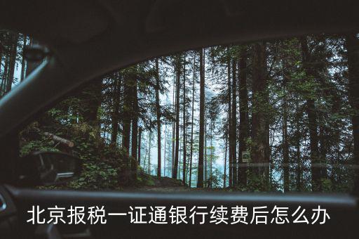 北京稅務(wù)一證通是什么，北京 辦理一證通年費(fèi)什么時(shí)候交