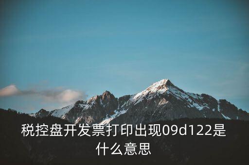稅控盤開(kāi)發(fā)票打印出現(xiàn)09d122是什么意思